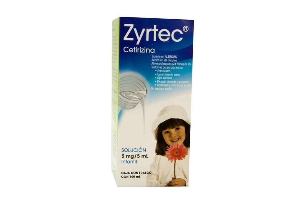 Zyrtec 5 Mg Infantil Solución Con Dosificador 100 Ml 