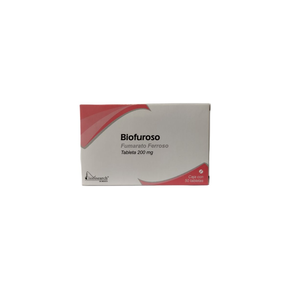 Biofuroso Fumarato Ferroso 200 Mg 50 Tabletas Genérico Bioresearch 