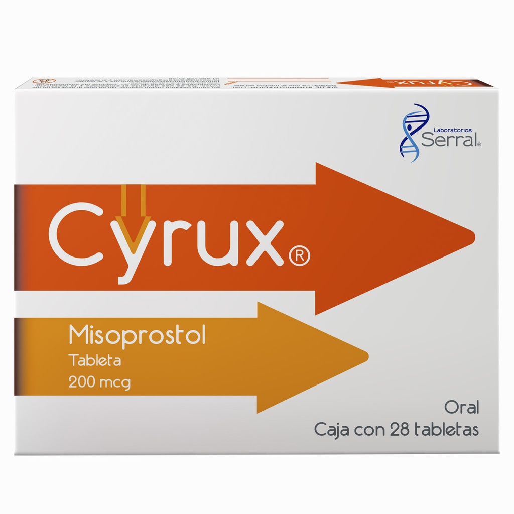 Cyrux Misoprostol 200 Mcg 28 Tabletas Genérico Serral 