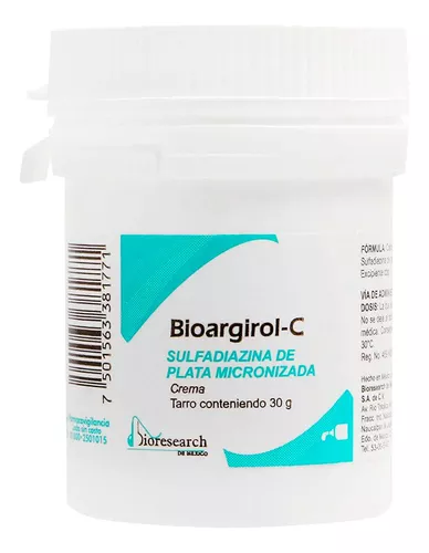 Bioargirol-C Sulfadiazina De Plata Crema Tarro 30 G Genérico Bioresearch 