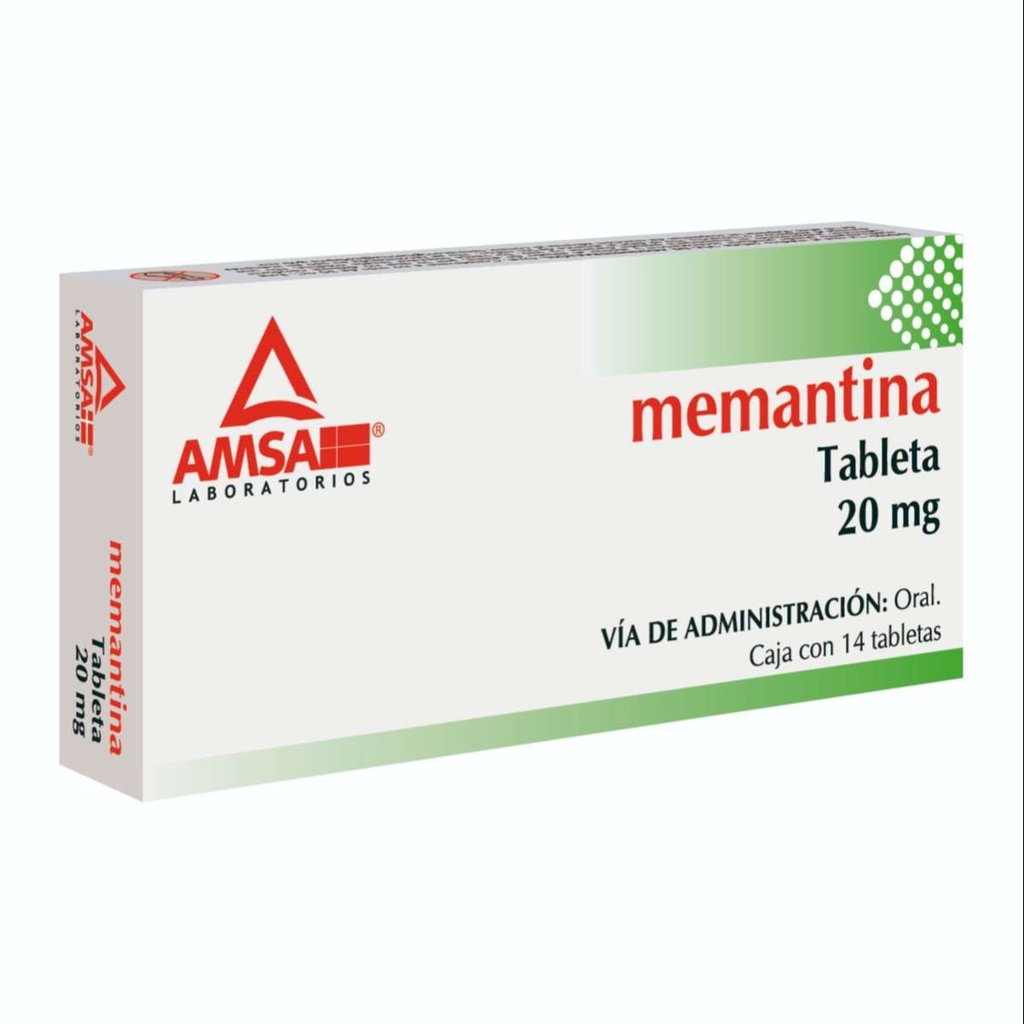Memantina 20 Mg 14 Tabletas Genérico Amsa 