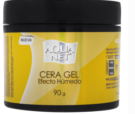 Cera Gel Aqua Net Efecto Húmedo 90 G 