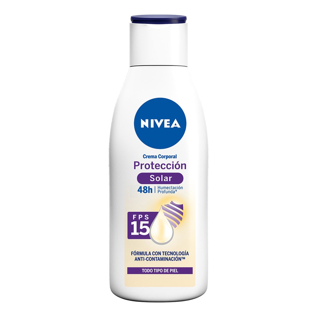Crema Corporal Nivea Protección Solar FPS15 220 Ml 