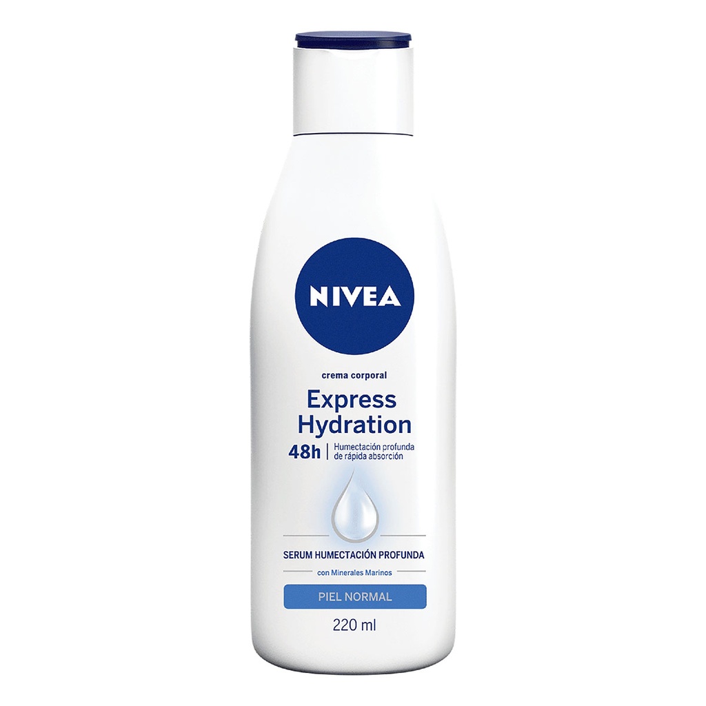 Crema Corporal Nivea Express Hydration Piel Normal 220 Ml 
