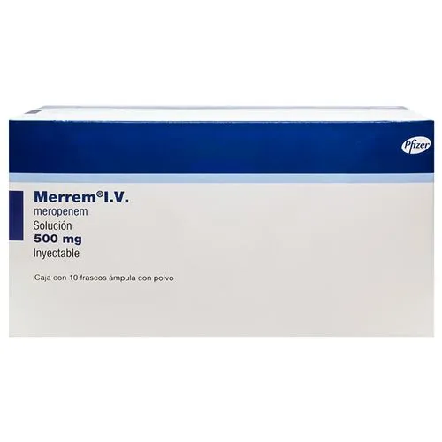 Merrem I.V. 500 Mg Soliny 10 Frasco Ámpula Con Polvo 