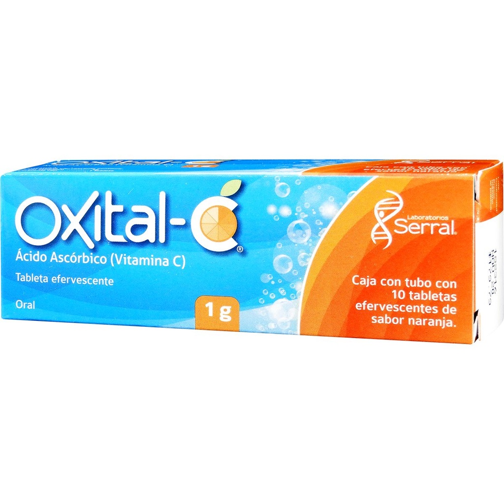 Oxital-C Ácido Ascórbico 1000 Mg 10 Tabletas Efervescentes Genérico Serral 
