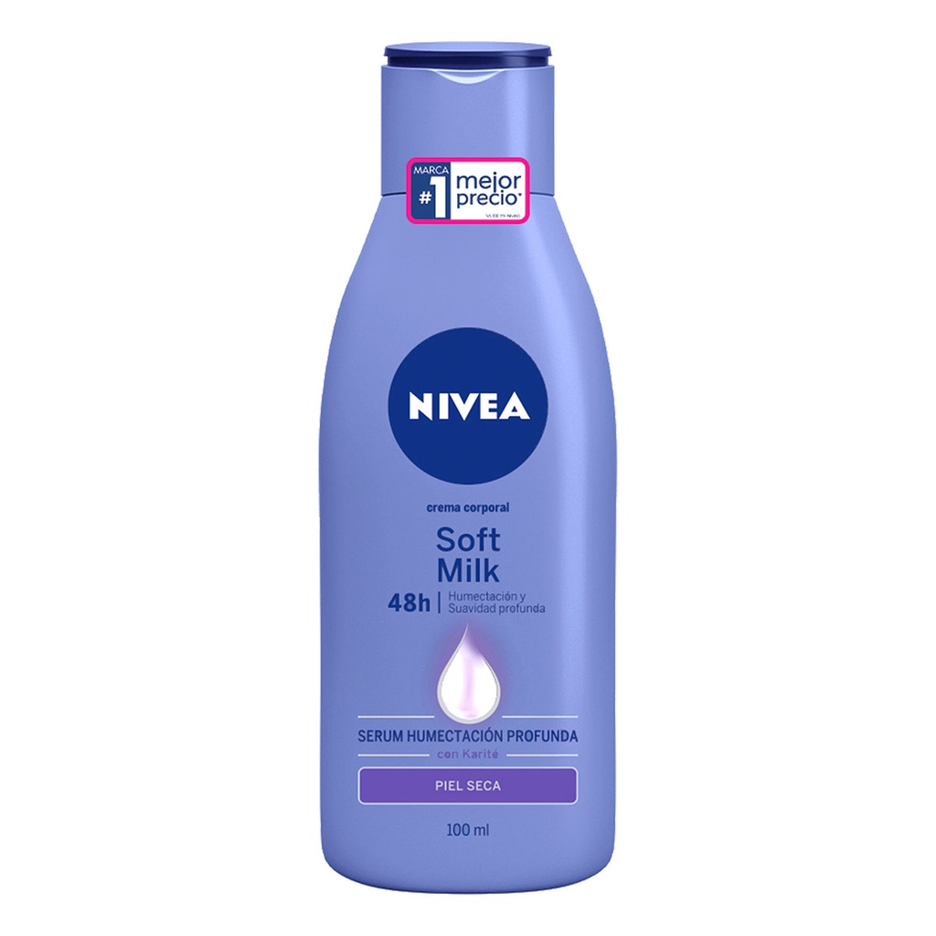 Crema Corporal Nivea Soft Milk Piel Seca 100 Ml 