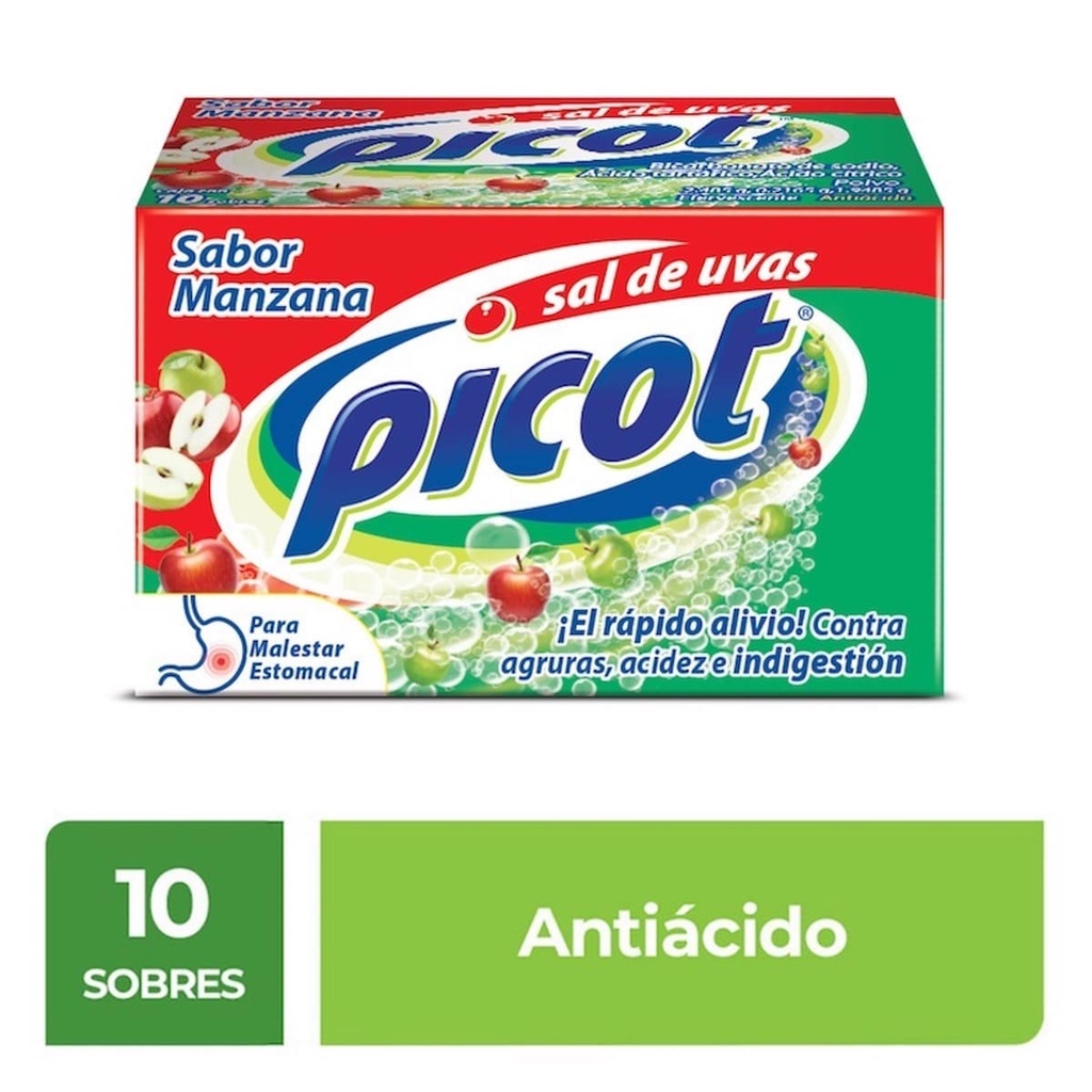 Sal De Uvas Picot Antiácido Manzana 10 Sobres 