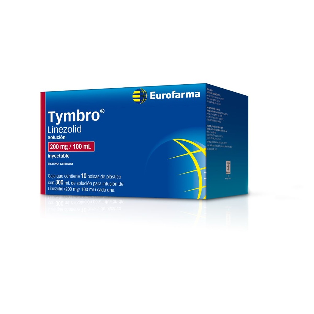 Tymbro 200 Mg Solución Inyectable 10 Bolsas 300 Ml 
