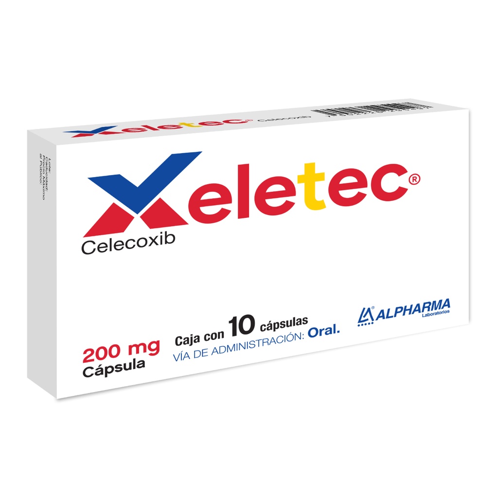 Xeletec 200 Mg 10 Cápsulas 