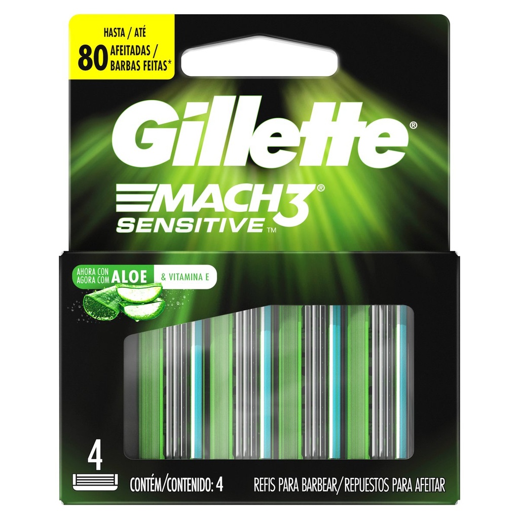 Cartucho Gillette March3 Sensitive 4 Unidades 