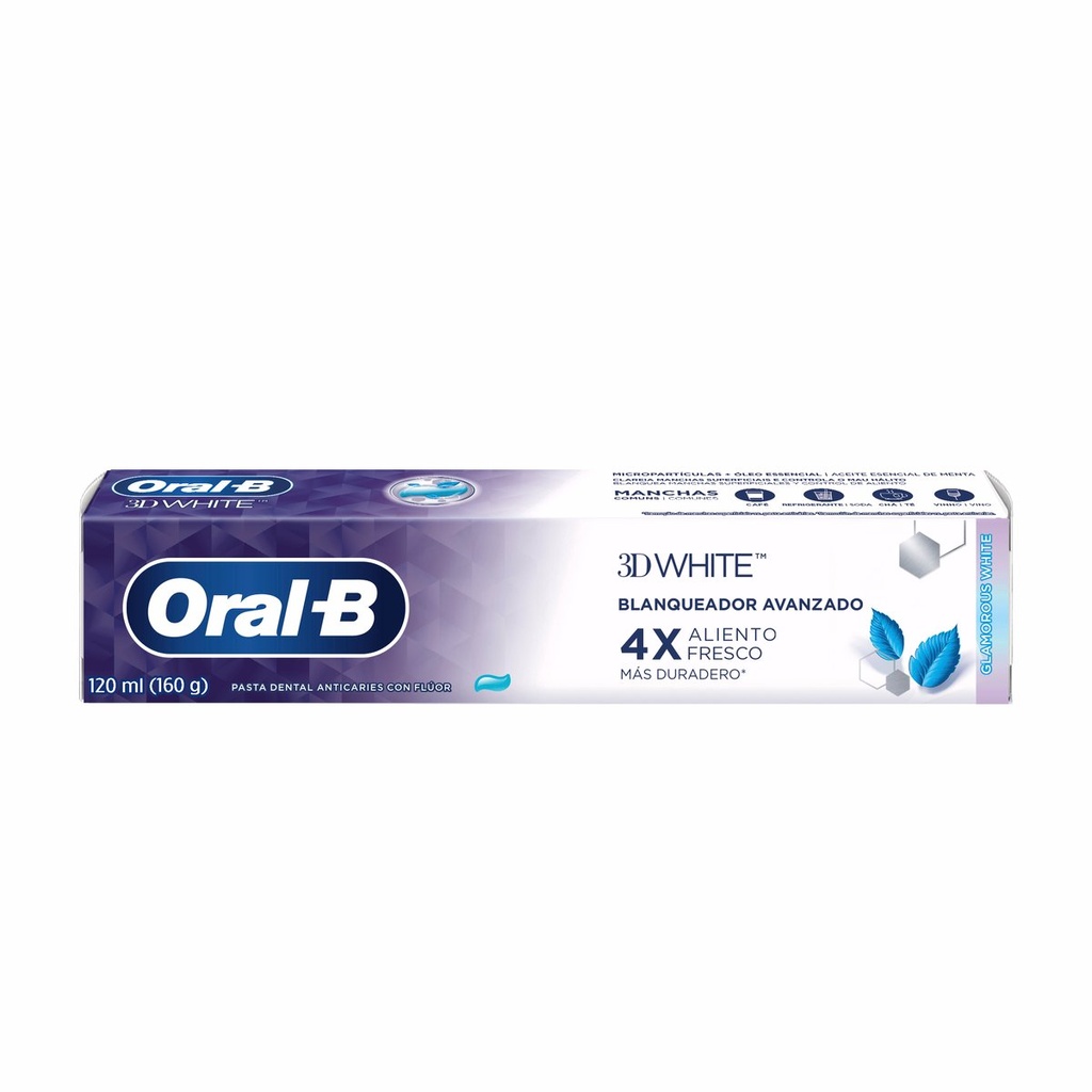Pasta Dental Oral B 3D White Glamorous 120 Ml