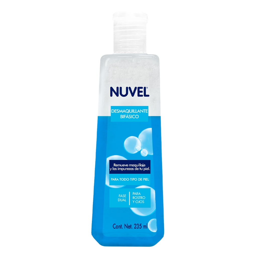 Desmaquillante Nuvel Bifásico Rostro / Ojos 235 Ml 