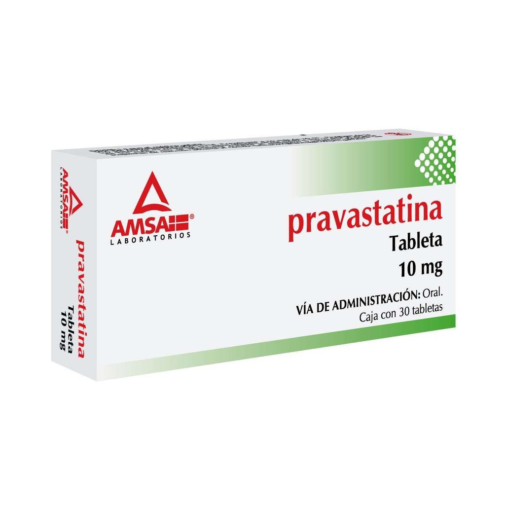 Pravastatina 10 Mg 30 Tabletas Genérico Amsa 
