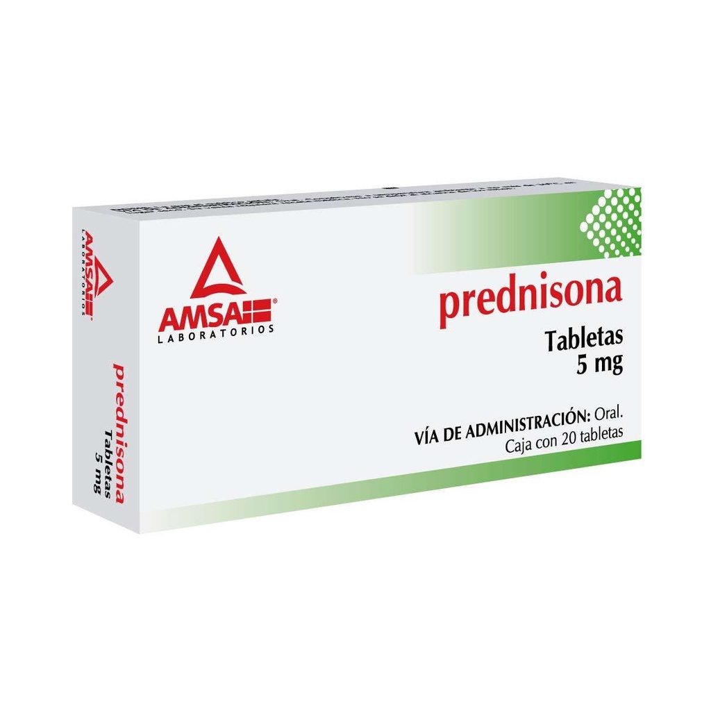 Prednisona 5 Mg 20 Tabletas Genérico Amsa 