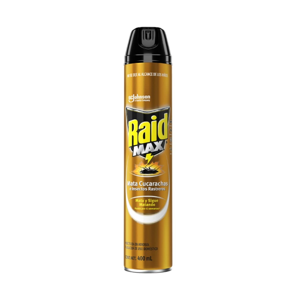 Raid Max Mata Cucarachas Aerosol 400 Ml 