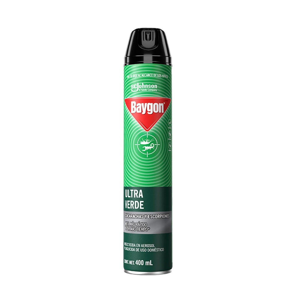 [7501032903572] Baygon Verde Cucarachas Escorpiones Aerosol 400 Ml