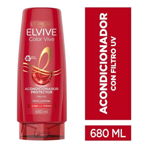 Acondicionador L'Oréal Paris Elvive Color Vive Cabello Teñido 680 Ml