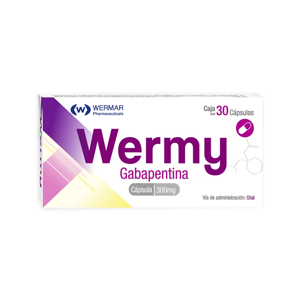 Wermy Gabapentina 300 Mg 30 Cápsulas Genérico Wermarphar 