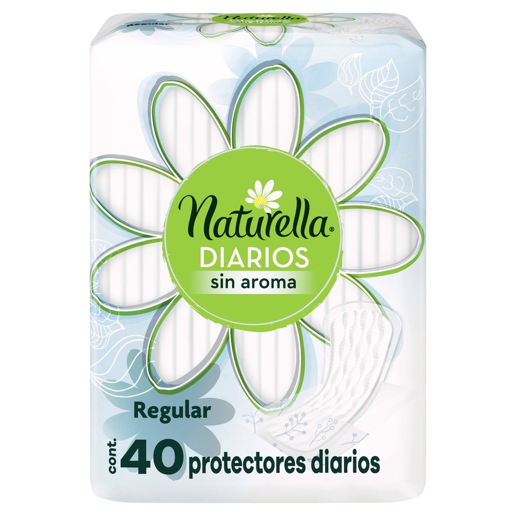 Panty Protector Naturella Dia Sin Aroma 40 Piezas 