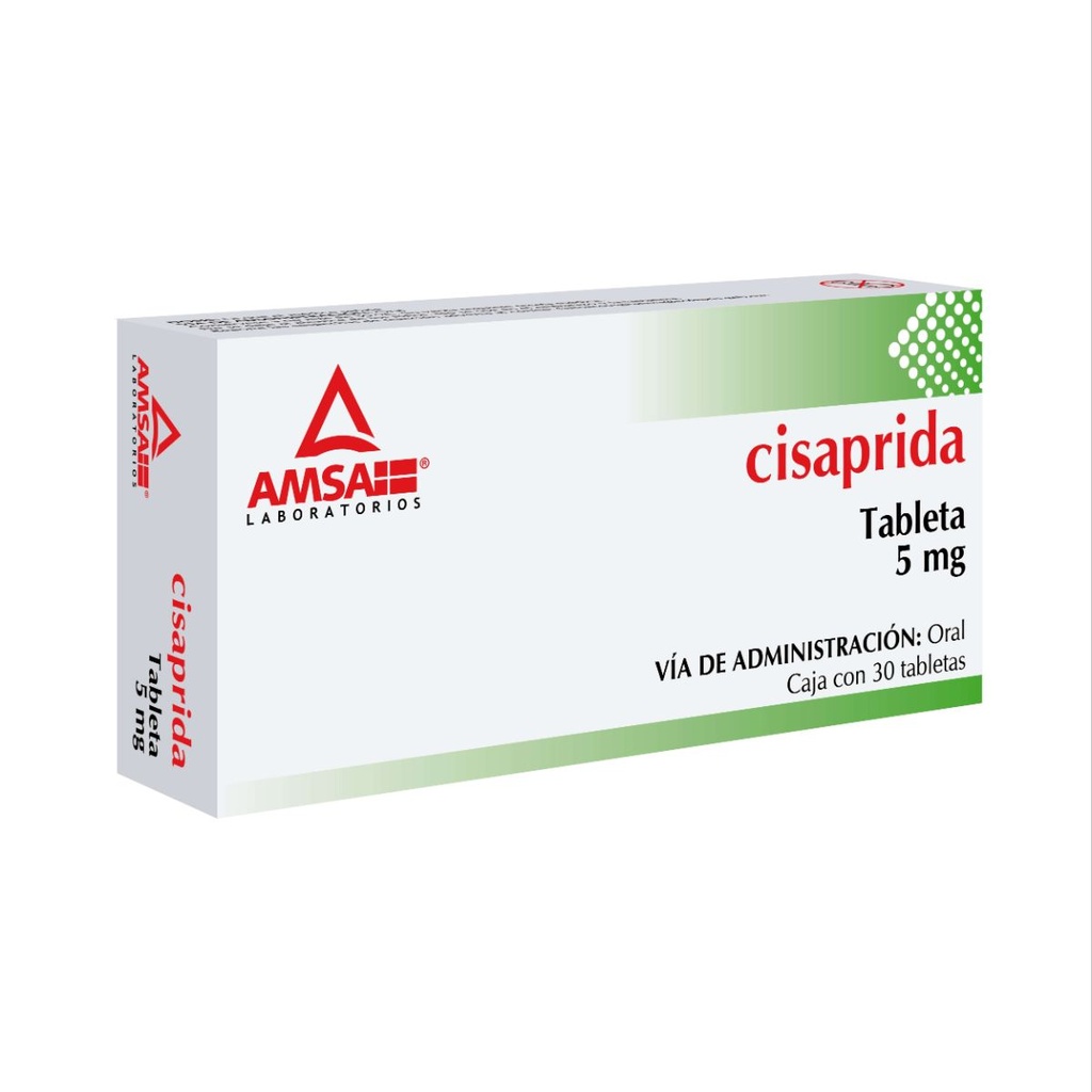 Cisaprida 5 Mg 30 Tabletas Genérico Amsa 