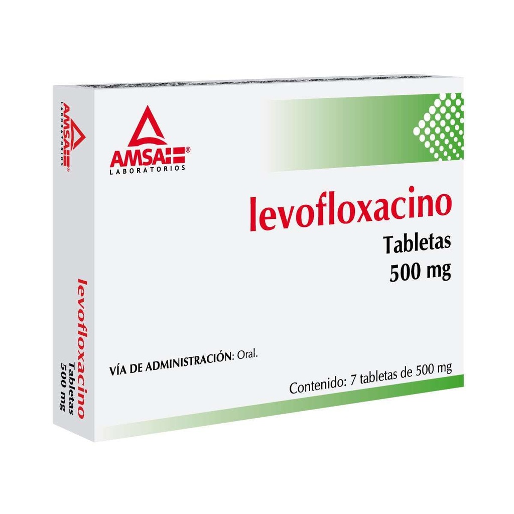 Levofloxacino 500 Mg 7 Tabletas Genérico Amsa 