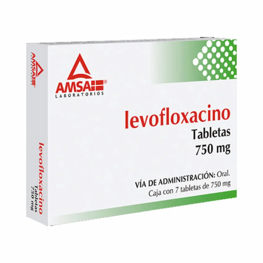 Levofloxacino 750 Mg 7 Tabletas Genérico Amsa 