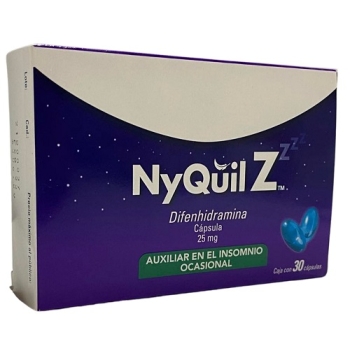 NyQuil Z 25 Mg Difenhidramina 30 Cápsulas 