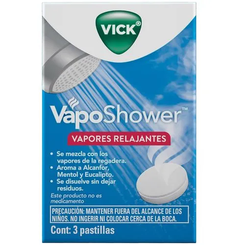 Vick VapoShower Vapores Relajantes 3 Pastillas 