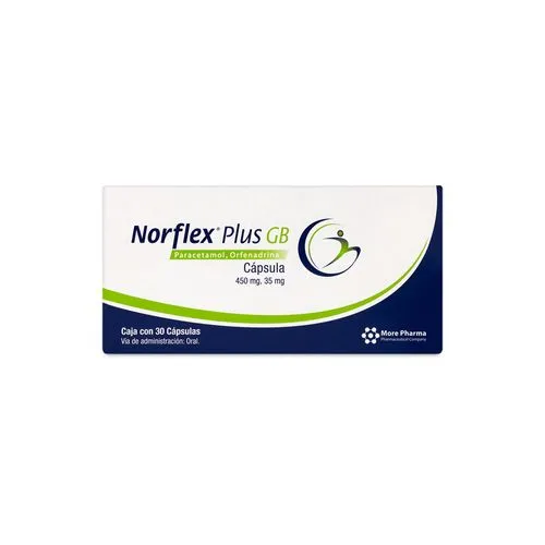 Norflex Plus Gb 450/35 Mg 30 Cápsulas 