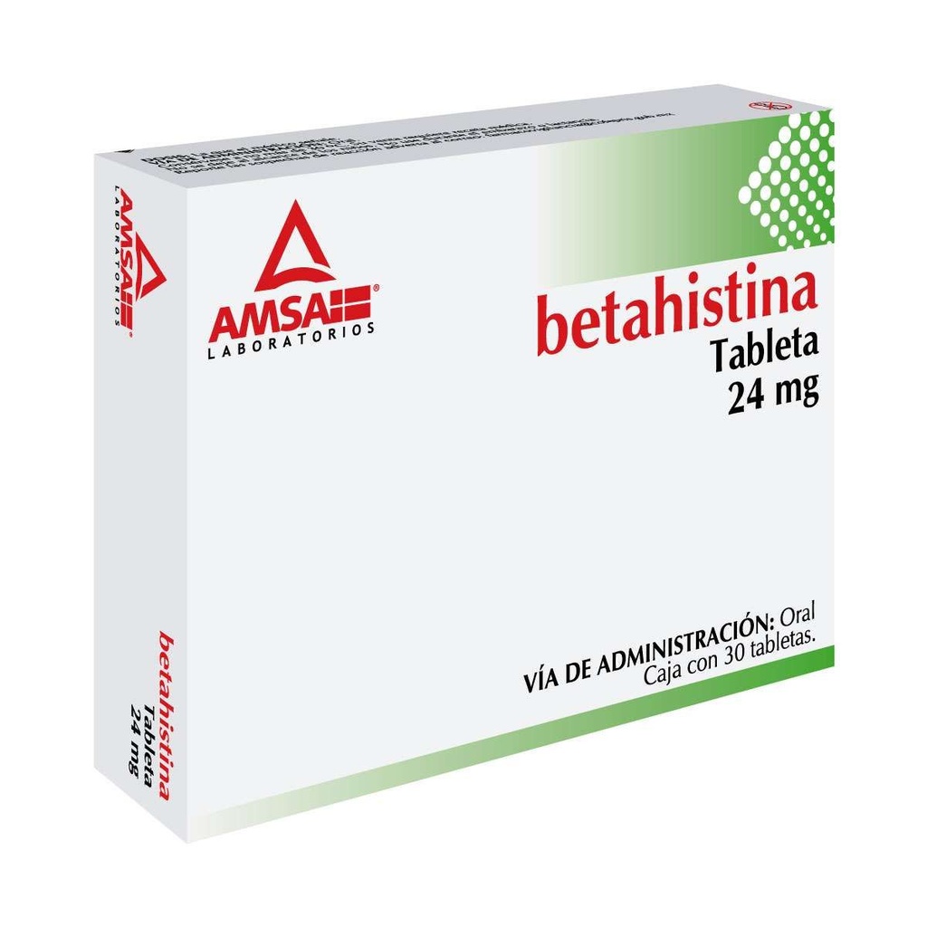 Betahistina 24 Mg 30 Tabletas Genérico Amsa