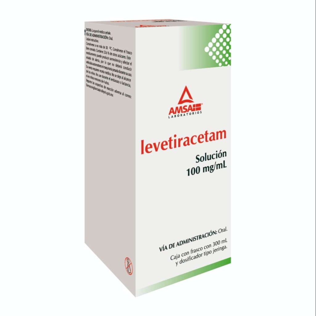 Levetiracetam 100 Mg Solución 300 Ml Genérico Amsa 