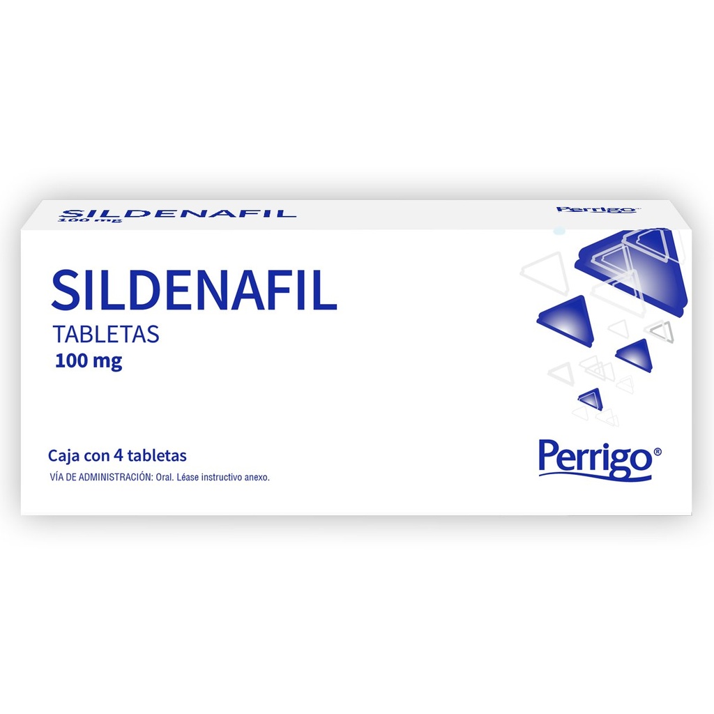 Sildenafil 100 Mg 4 Tabletas Genérico Perrigo 