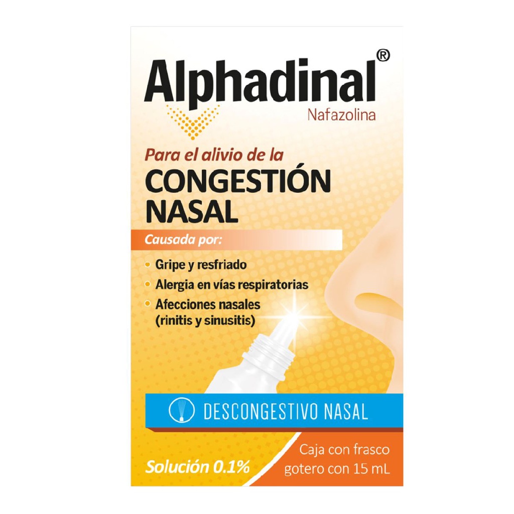 Alphadinal 0.1% Descongestión Nasal Solución 15 Ml