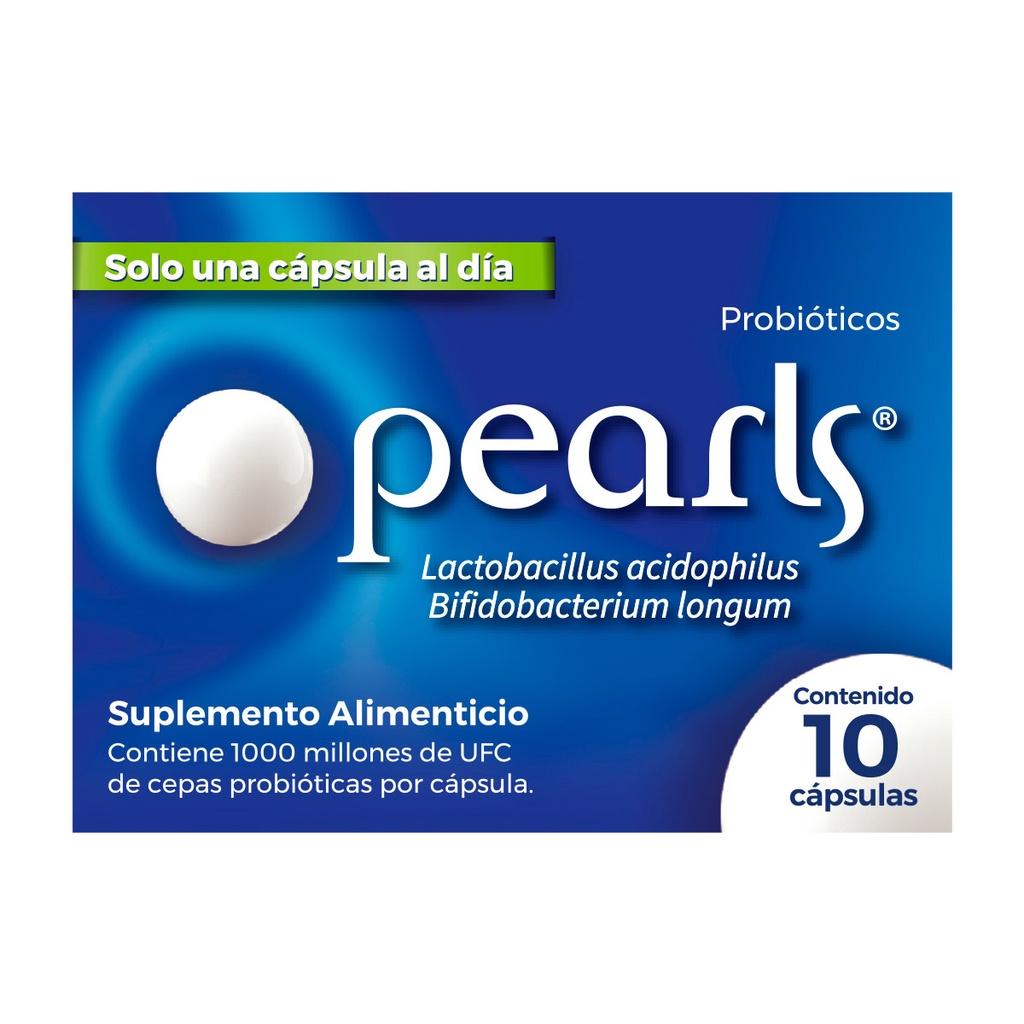 Pearls Probióticos Suplemento Alimenticio 10 Cápsulas 