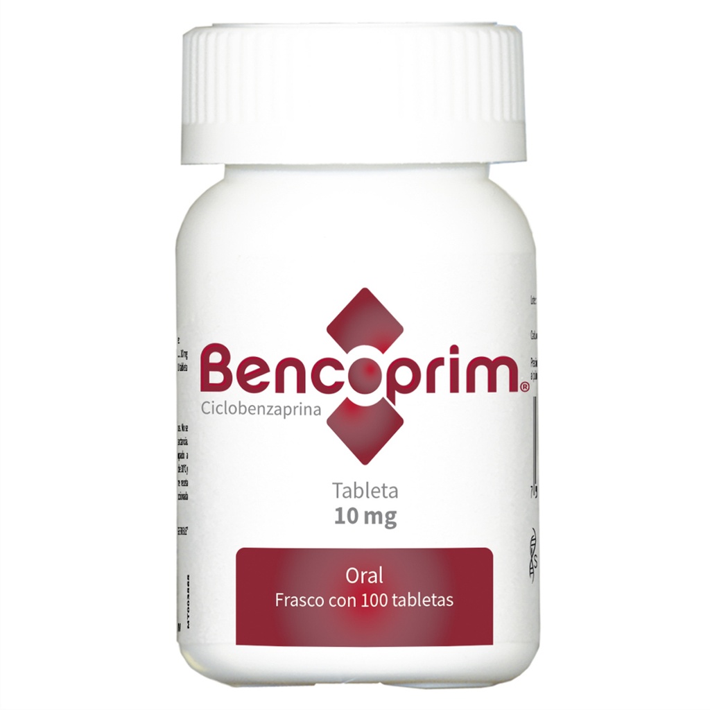 Bencoprim Ciclobenzaprina 10 Mg 100 Tabletas Genérico Serral 
