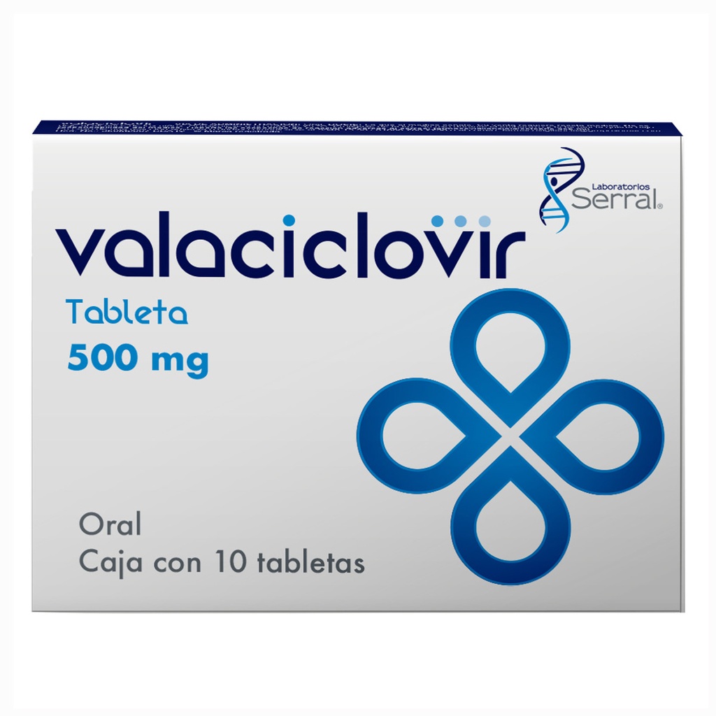 Valaciclovir 500 Mg 10 Tabletas Genérico Serral 