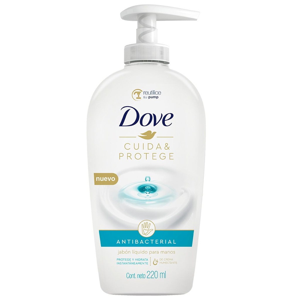 Jabón Líquido Dove Cuidado Y Protección Antibacterial Man 220 Ml 