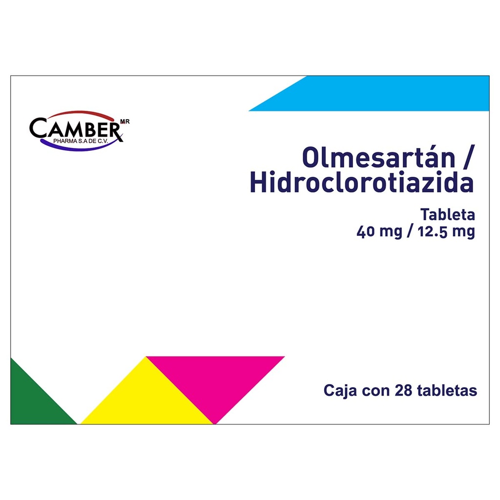 Olmesartán / Hidroclorotiazida 40/12.5 Mg 28 Tabletas 