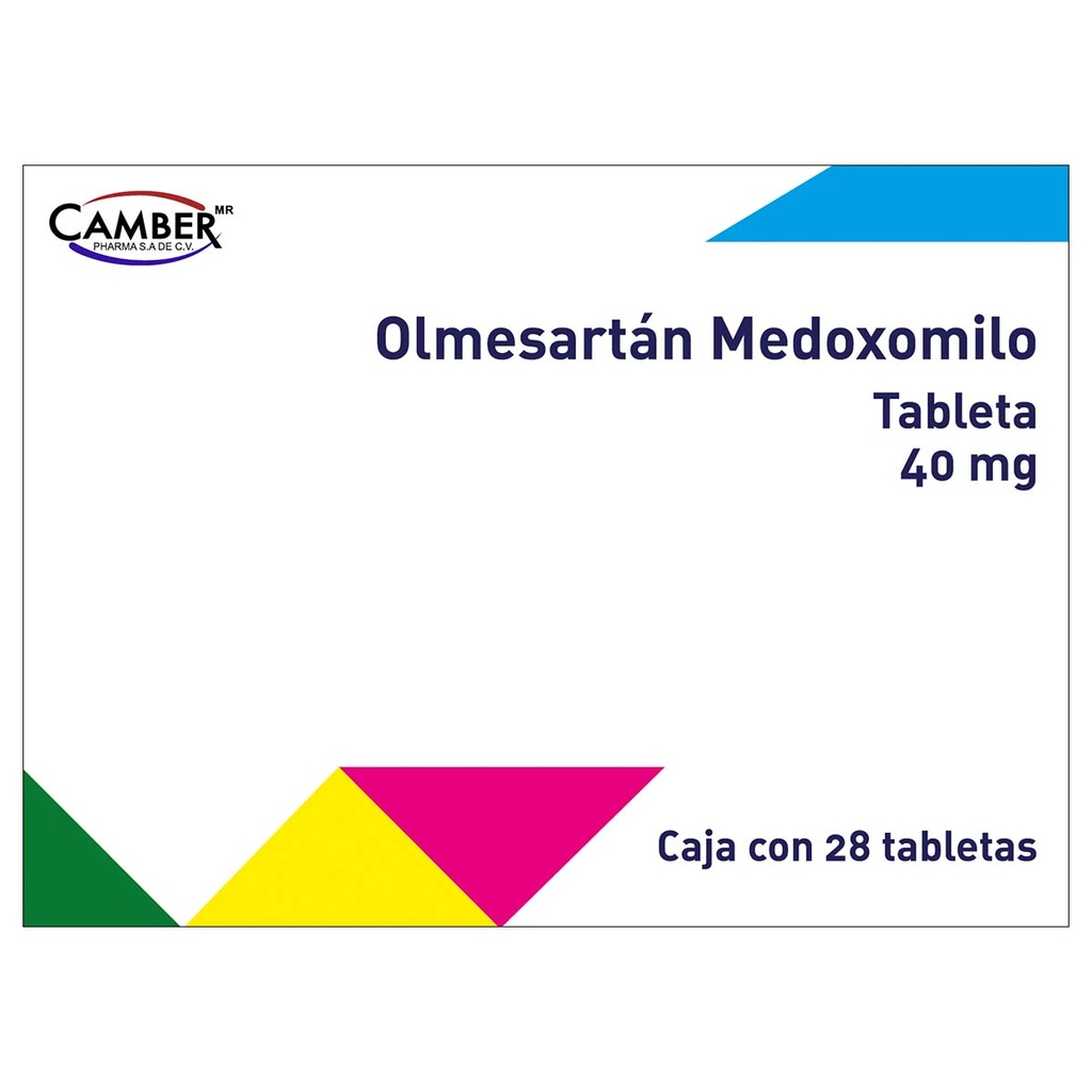 Olmesartan Medoxomilo 40 Mg 28 Tabletas 
