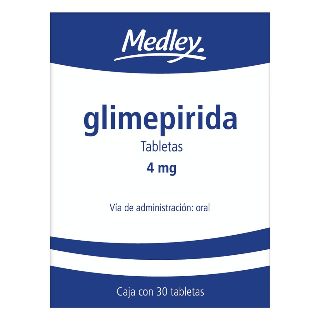 Medley Glimepirida 4 Mg 30 Tabletas Genérico Sanofi Ave 