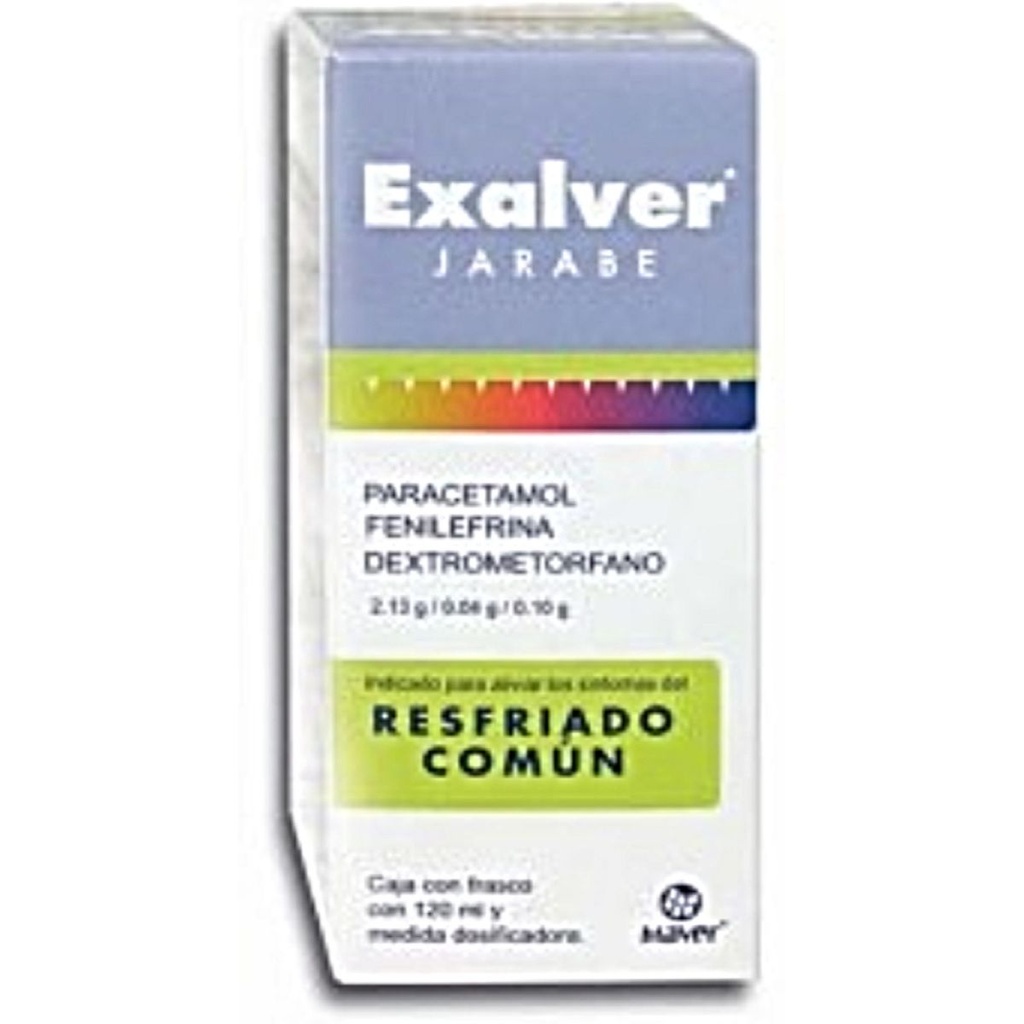 Exalver Paracetamol/Fenilefrina/Dextrometorfano 2.13/0.4 G Solución 120 Ml Genérico Maver 