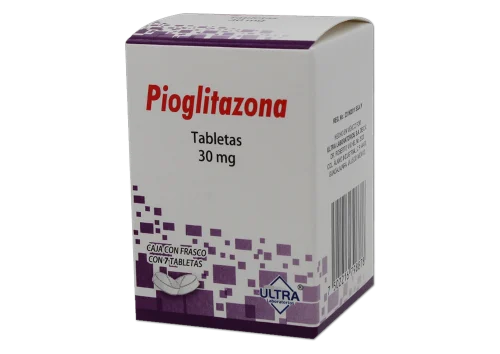 Pioglitazona 30 Mg 7 Tabletas Genérico Ultra Lab 