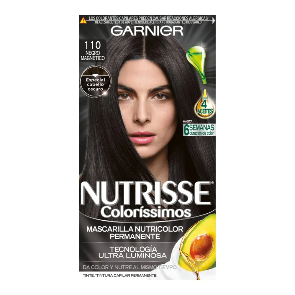 [7509552826579] Tinte Garnier Nutrisse Coloríssimos 110 Negro Magnético 