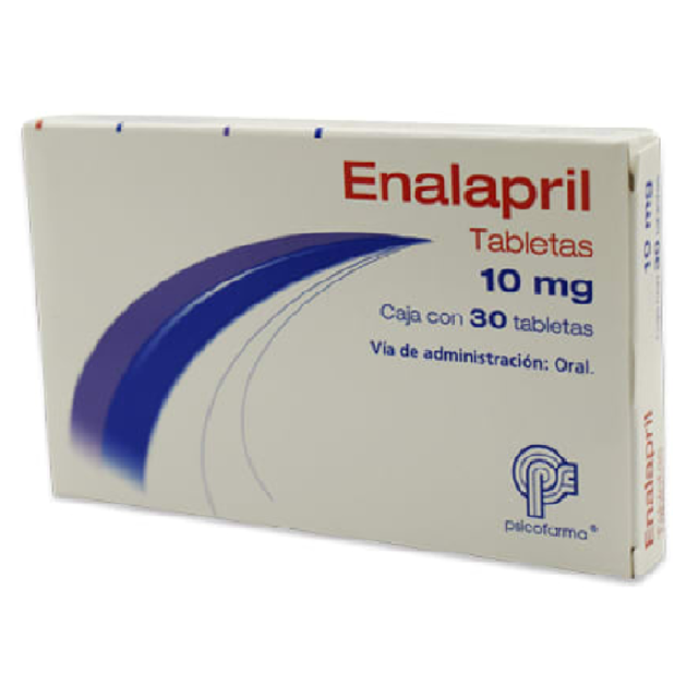 Enalapril 10 Mg 30 Tabletas Genérico Psicofarma 