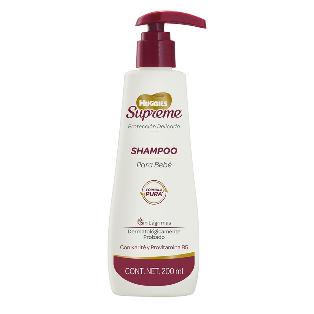 Shampoo Huggiees Supreme Fórmula Pura 200 Ml 