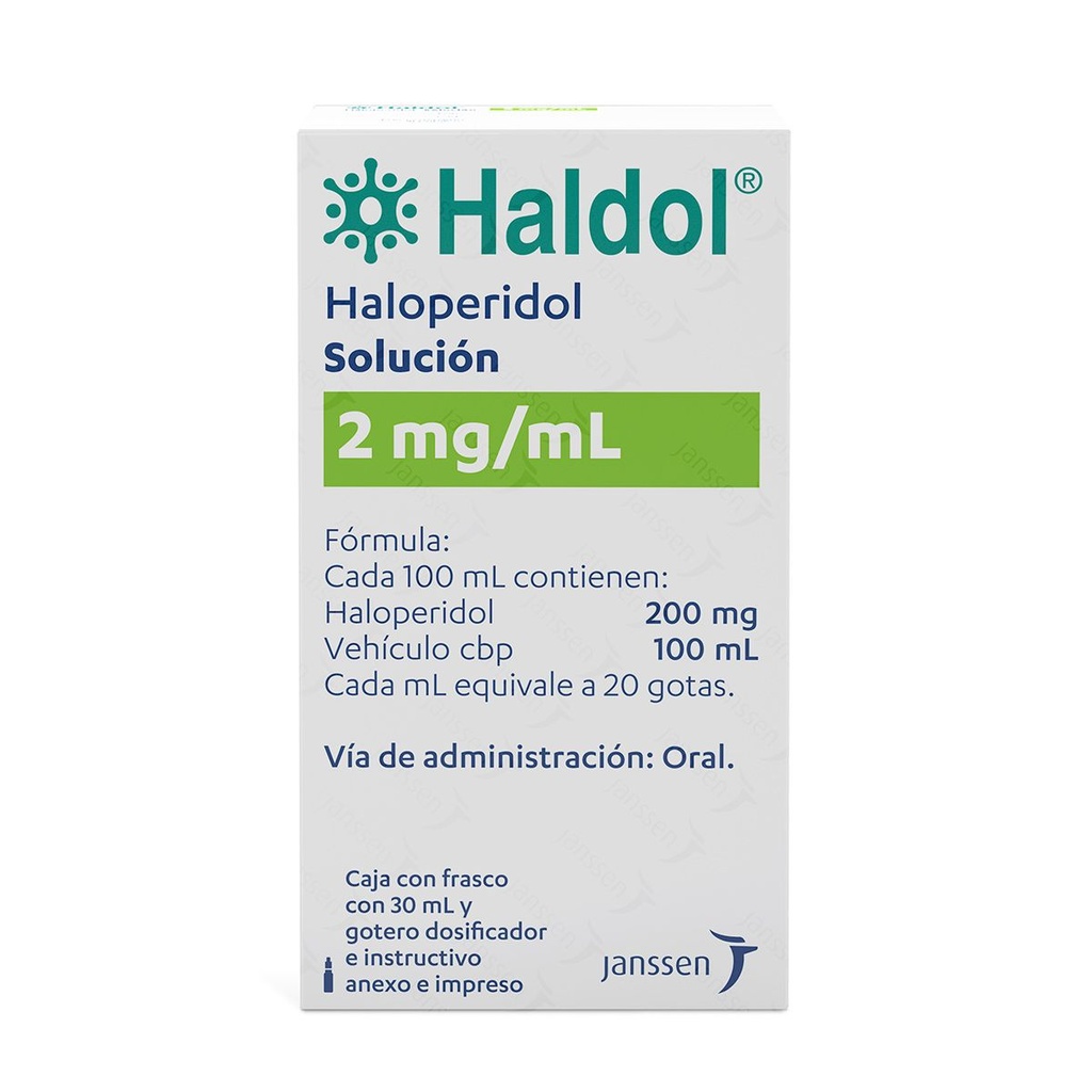 Haldol 2 Mg/Ml Frasco Con Gotero Dosificador 30 Ml 