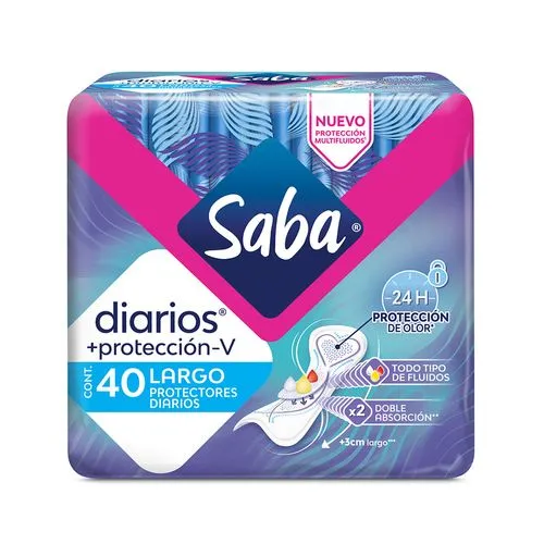 [7501019036651] Protectores Saba Diarios Multiestilos Regulares 40 piezas 