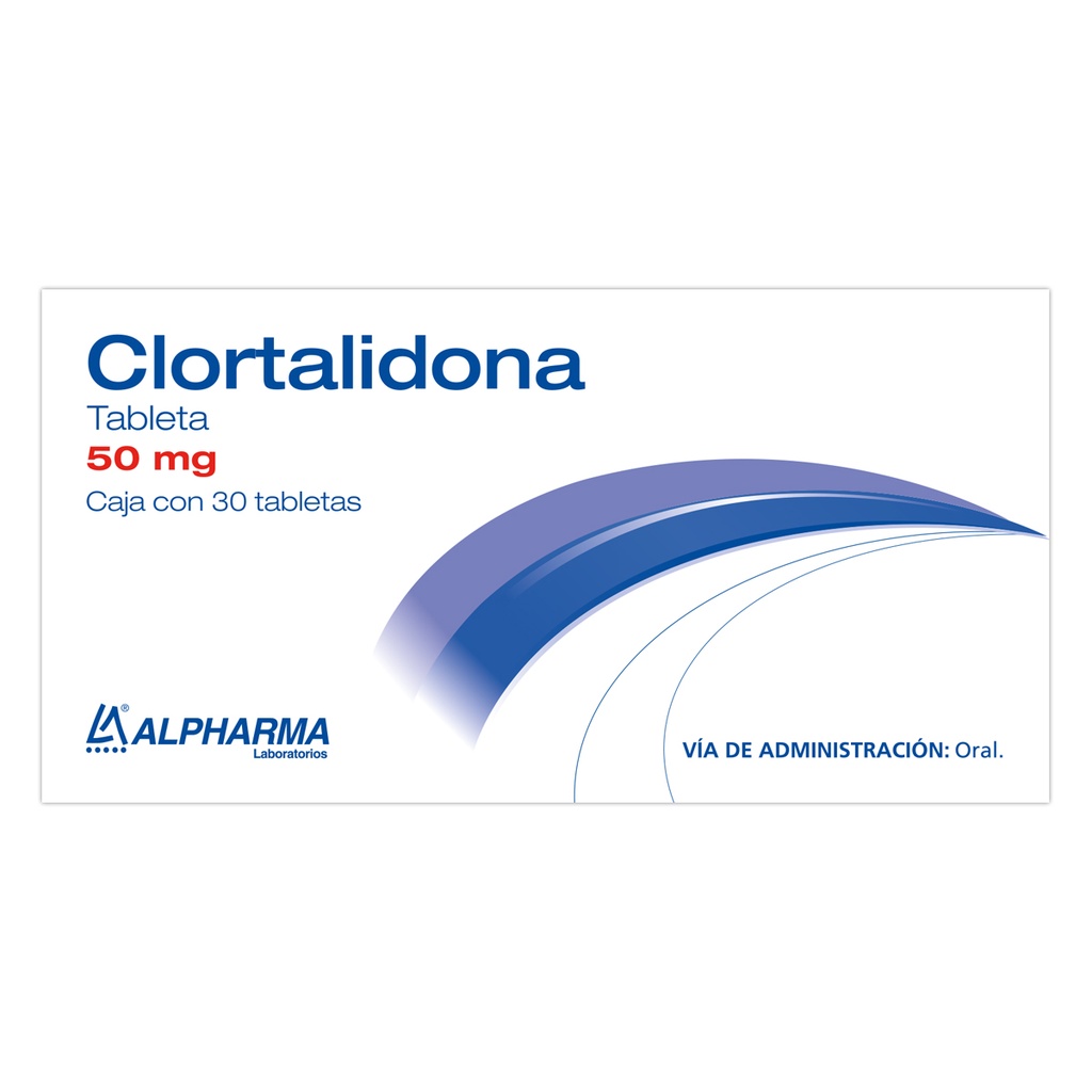 Clortalidona 50 Mg 30 Tabletas Genérico Alpharma 