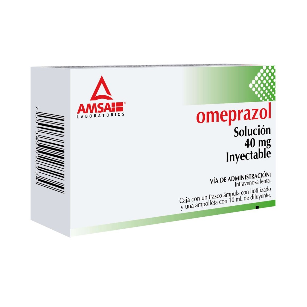 Omeprazol 40 Mg Solución Inyectable Ampolleta Genérico Amsa 